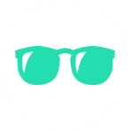 eye glasses icon filled